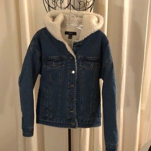 Forever 21 Sherpa lined denim jacket